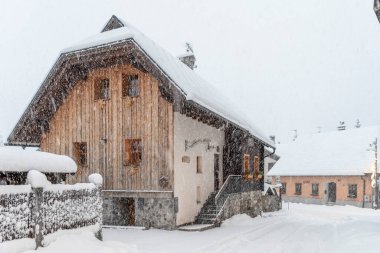 Camporosso kış sahnesi, Liguria, İtalya