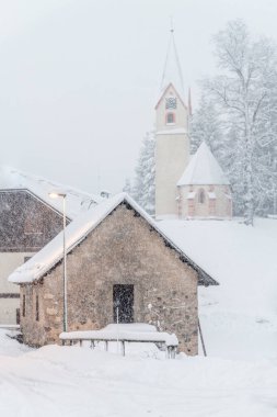 Camporosso kış sahnesi, Liguria, İtalya
