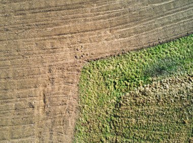 Kırsal arazinin hava görüntüsü 