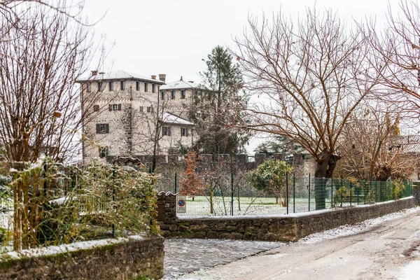 Winterlandschap Bij Cassacco Italië — Stockfoto