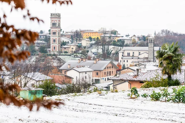 Winter Landscape Cassacco Italy — Stock Photo, Image