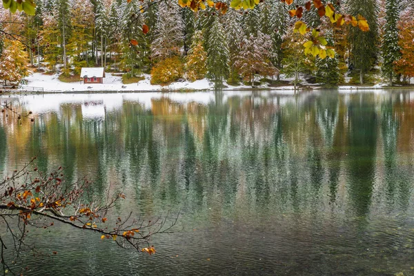 Fusine See Herbst Italien — Stockfoto