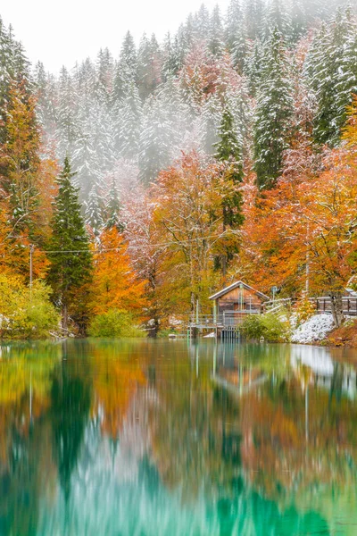Fusine Lake Autumn Italy — Stock Photo, Image
