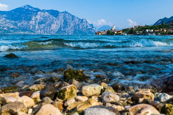 Vista Panoramica Sul Lago Garda Nel Nord Italia — Foto Stock