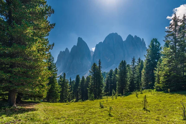 Beroemde Bergmassief Van Dolomieten Natuurpark Puez Odle Natuurreservaat Zuid Tirol — Stockfoto