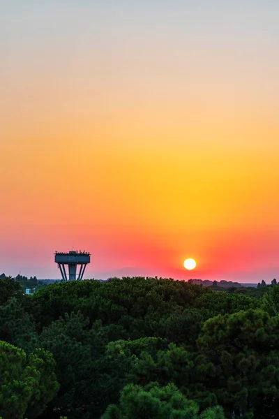 Piękny Widok Wschód Słońca Lignano Włochy — Zdjęcie stockowe