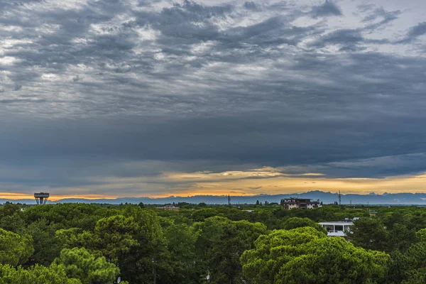 Céu Bela Vista Panorâmica Lignano Itália — Fotografia de Stock