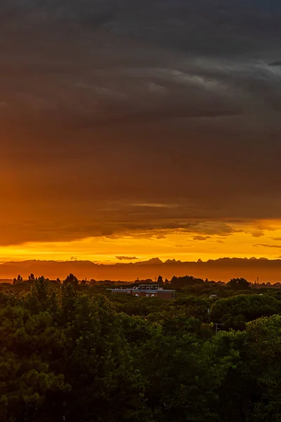 Sunrise Beautiful Scenic View Lignano Italy — Stock Photo, Image