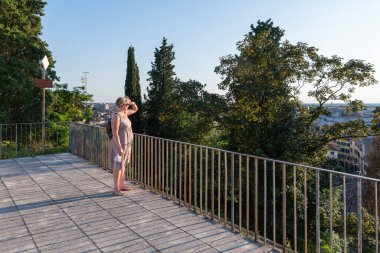 Gündüz vakti Udine şehir manzarası, İtalya