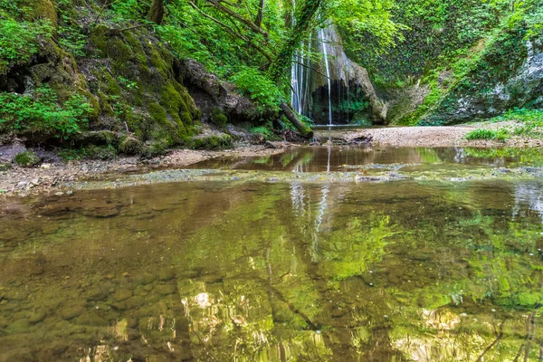 Vue Imprenable Sur Lac Forestier Ragogna Italie — Photo