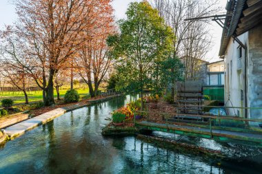 Reana del Rojale manzaralı, Udine ili, İtalya