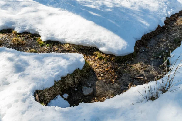 意大利Saisera Valley冬季景观 — 图库照片