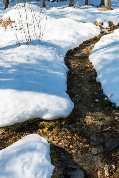 Saisera Valley Χειμερινό Τοπίο Στην Ιταλία — Φωτογραφία Αρχείου