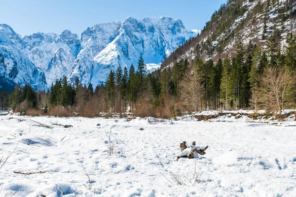 Зимний Пейзаж Долины Сайсера Италии — стоковое фото