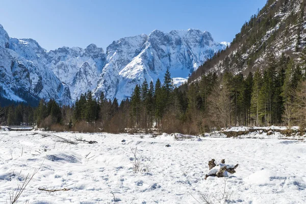 Зимний Пейзаж Долины Сайсера Италии — стоковое фото