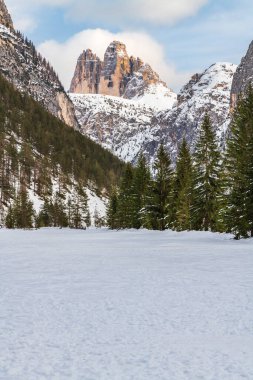 Monte Croce kış manzarası, İtalya 