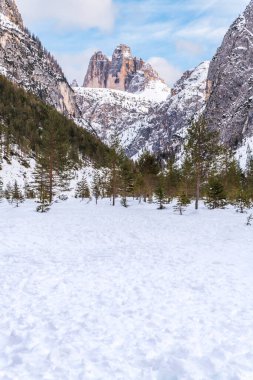 Monte Croce kış manzarası, İtalya 