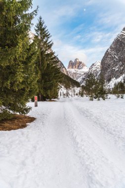 Monte Croce kış manzarası, İtalya 