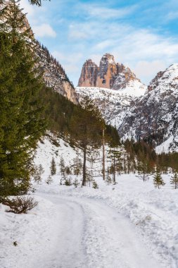 Monte Croce kış manzarası, İtalya 