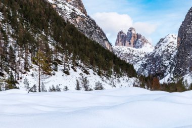 Monte Croce kış manzarası, İtalya 