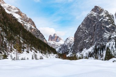 Monte Croce kış manzarası, İtalya 