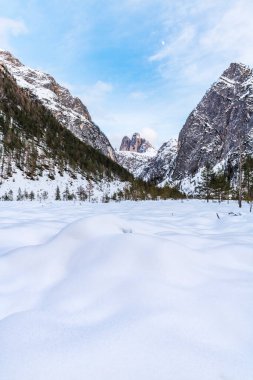 Monte Croce kış manzarası, İtalya 