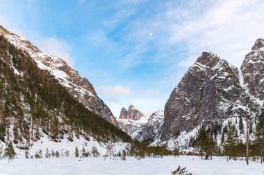 Monte Croce kış manzarası, İtalya 
