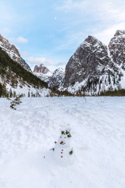Monte Croce kış manzarası, İtalya 