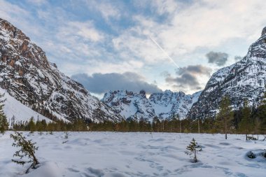Monte Croce kış manzarası, İtalya 