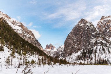 Monte Croce kış manzarası, İtalya 
