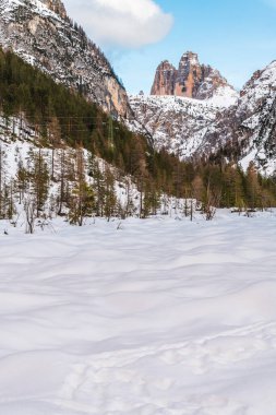 Monte Croce kış manzarası, İtalya 