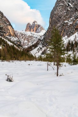 Monte Croce kış manzarası, İtalya 