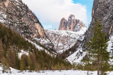 Monte Croce kış manzarası, İtalya 
