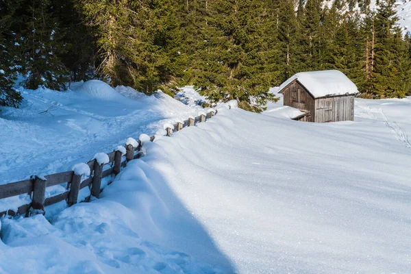 Monte Croce Vinterlandskap Italien — Stockfoto