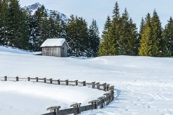 Monte Croce Paysage Hiver Italie — Photo