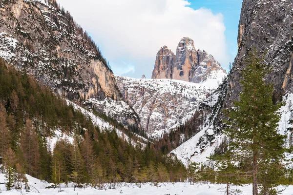 Zimní Krajina Monte Croce Itálie — Stock fotografie