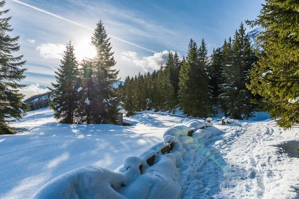 Monte Croce Winter Landscape Italy — Stock Photo, Image