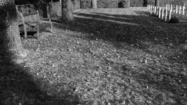 Černobílé Fotografie Válečného Hřbitova Udine Itálie — Stock fotografie