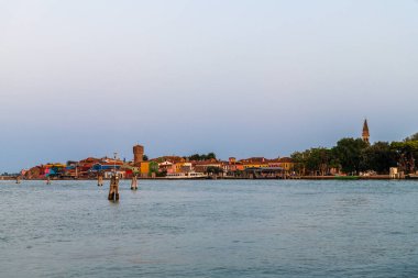 Burano Murano şehri, Venedik, İtalya 