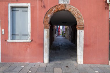 Burano Murano şehri, Venedik, İtalya 