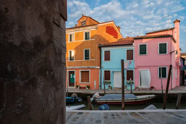 Burano Murano Stadsgezicht Met Rivierkanaal Venetië Italië — Stockfoto