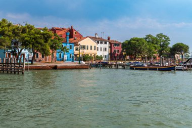 Burano Murano şehri, Venedik, İtalya 