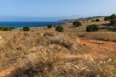 Deniz manzarası, Cava di Bauxite, Otranto, İtalya