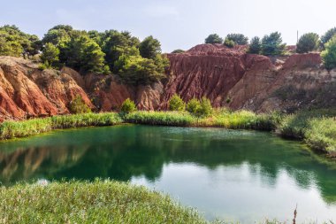 Deniz manzarası, Cava di Bauxite, Otranto, İtalya