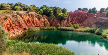 Deniz manzarası, Cava di Bauxite, Otranto, İtalya