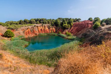 Deniz manzarası, Cava di Bauxite, Otranto, İtalya