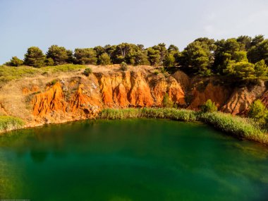 Deniz manzarası, Cava di Bauxite, Otranto, İtalya