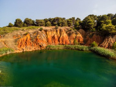 Deniz manzarası, Cava di Bauxite, Otranto, İtalya