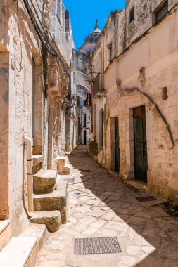 Ceglie Messapica, küçük kasaba komünü, güney İtalya mimarisi. 