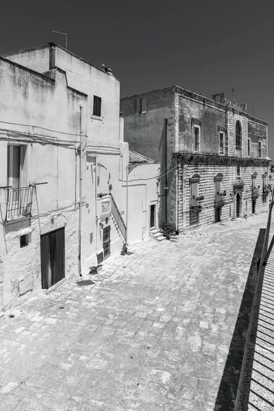 Black White Street Photo Ceglie Messapica Small Town Commune Southern — Stock Photo, Image